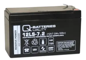 Q-Batteries 12LS-12V 7,2Ah AGM-batteri VdS-godkänt
