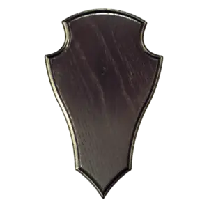 Ek bock / troféplatta till rådjur (Skjold)