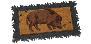 Dörrmatta med motiv av vildsvin