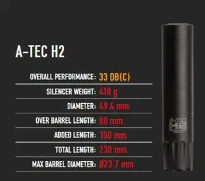 A-tec H2 ljuddämpare