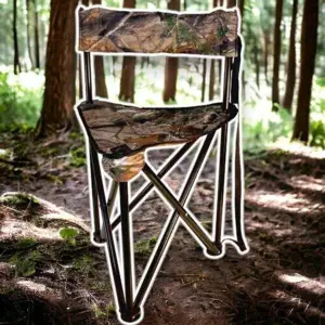 Fällbar jaktstol - camo - 3 ben