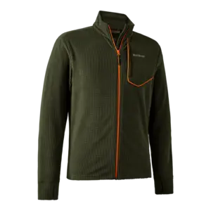 Chamois-fleece med hel dragkedja