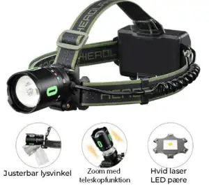 Pannlampa jakt, camping, outdoor