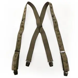 Portia hängslen med ank- och hundmotiv, beige