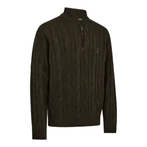 Randall stickad tröja med dragkedja i halsen