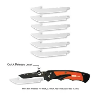 Razor kniv utbytbart bladset - 6 blad
