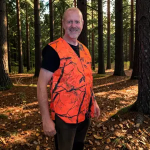Slidstærk hunde- og sikkerhedsvest, orange camouflage
