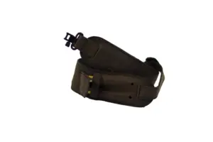Geværrem / Riffel brun læder, patronholder, rembøjler, neopren bagside