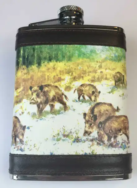 Fickplunta med vildsvinsmotiv