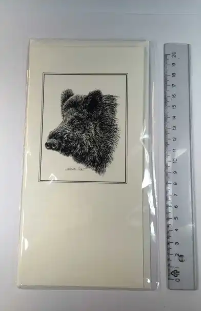 Till-/från-kort med vildsvin