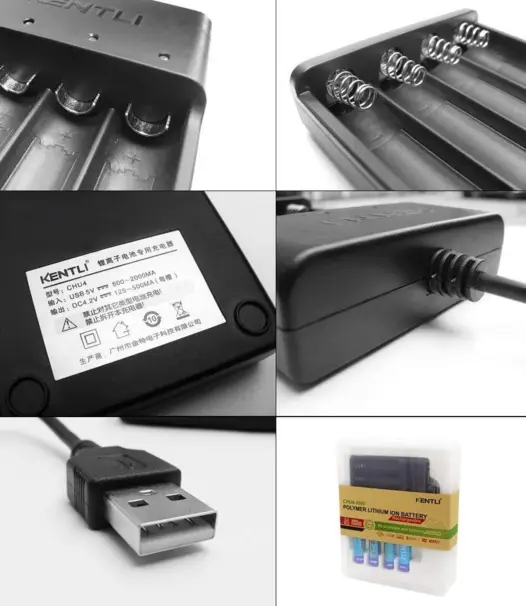 Kentli uppladdningsbara batterier AA