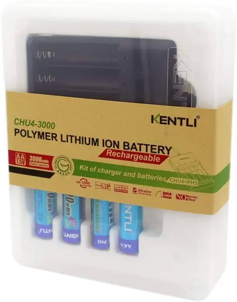 Kentli uppladdningsbara batterier AA
