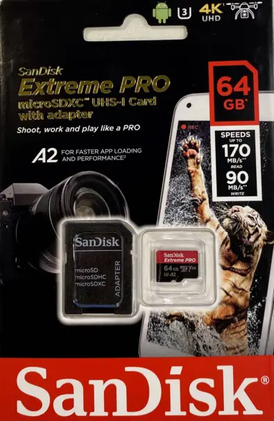 Sandisk Extreme Pro microSD-kort 64 GB