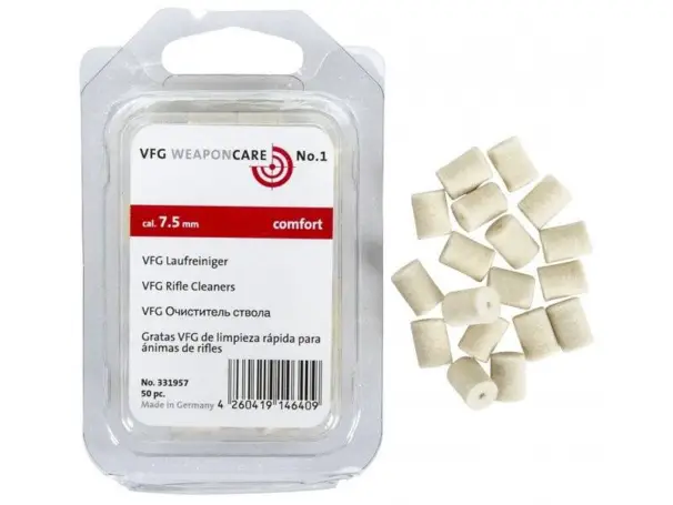 Filtproppar för rengöring av gevärslopp