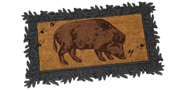 Dörrmatta med motiv av vildsvin