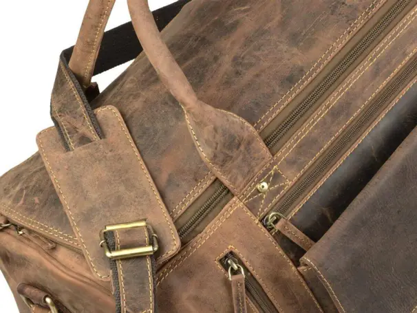 Greenbury weekendväska i läder - stor