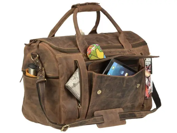 Greenbury weekendväska i läder - stor