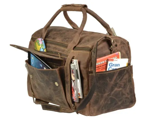 Greenbury weekendväska i läder - stor