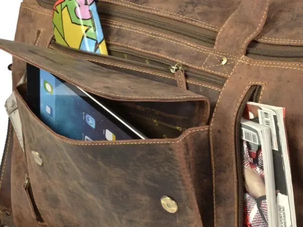 Greenbury weekendväska i läder - stor