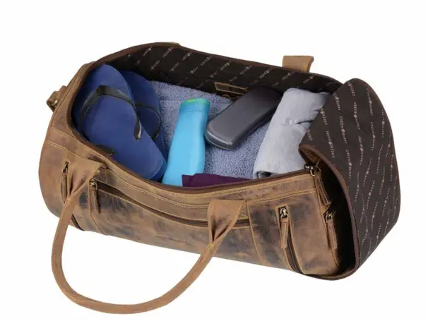 Greenbury weekendväska läder - mellan