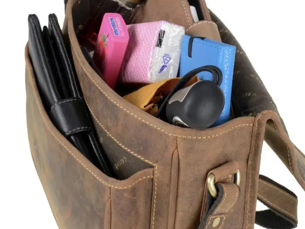 Hagelpatron-jaktväska i läder