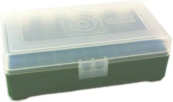 Ammunitionslåda med genomskinligt lock