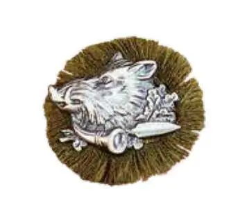 Hattnål, vildsvin, silverpläterad