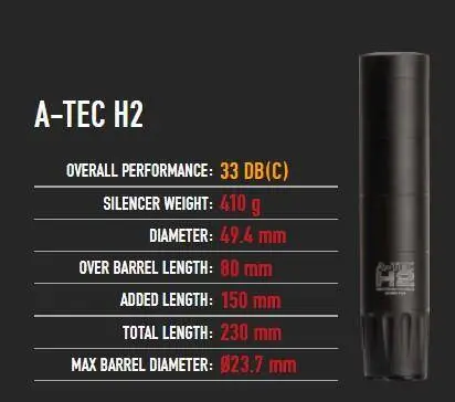 A-tec H2 ljuddämpare