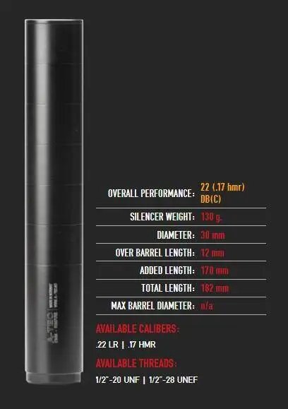 A-tec Rimfire ljuddämpare