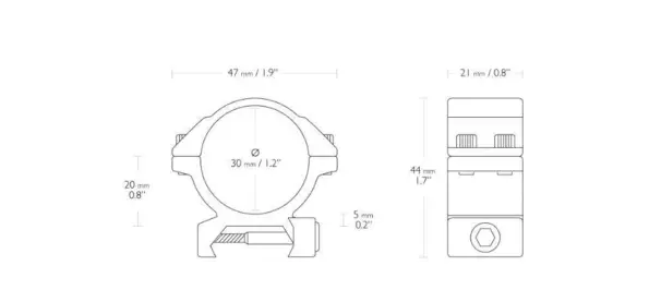 Hawke Match monteringsringar för Weaver