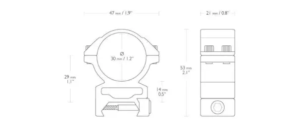 Hawke Match monteringsringar för Weaver
