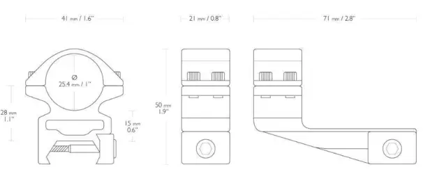 Hawke Match monteringsringar för Weaver