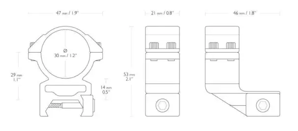 Hawke Match monteringsringar för Weaver