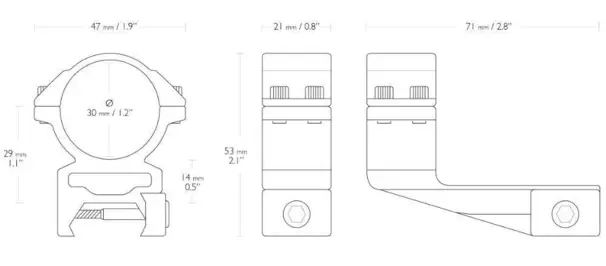 Hawke Match monteringsringar för Weaver