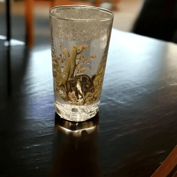 snapsglas med viltmotiv - 6 glas
