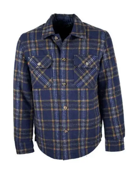 Herr rutig vadderad skogshuggarskjorta - NAVY