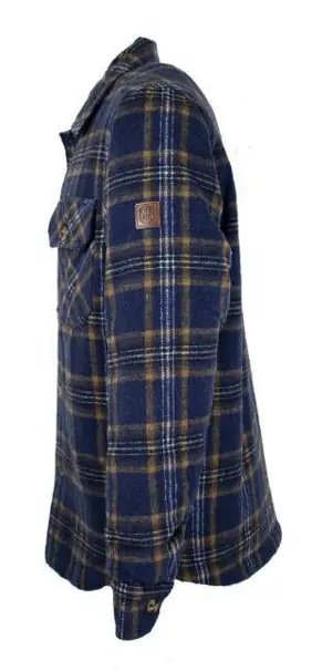 Herr rutig vadderad skogshuggarskjorta - NAVY