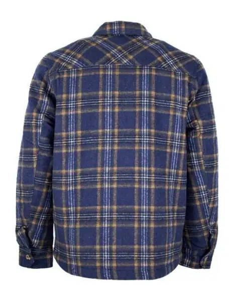 Herr rutig vadderad skogshuggarskjorta - NAVY