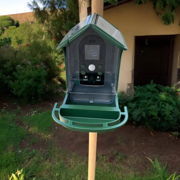 Fågelmatare med viltkamera