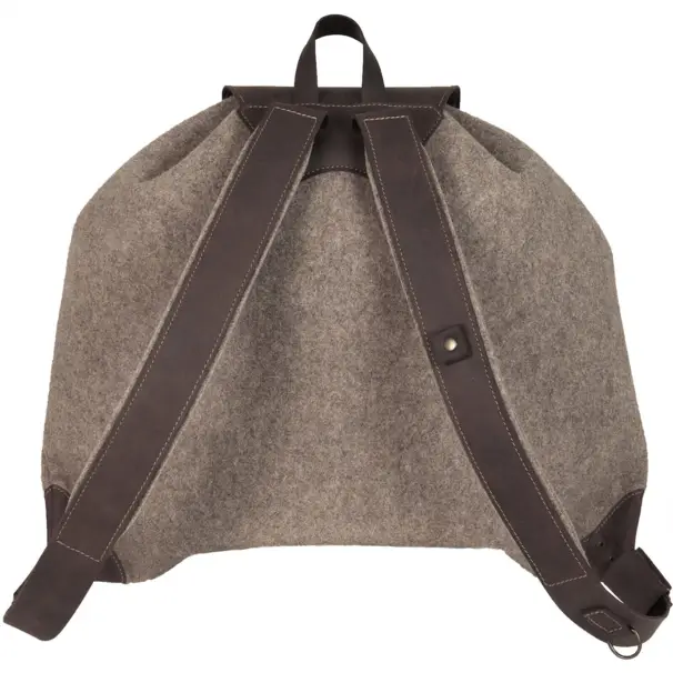 Ryggsäck i loden-ull med 2 fickor