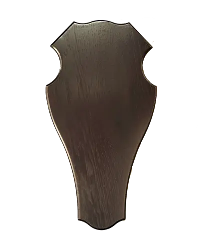 Mörkbetsad trofétavla för kronvilt och dovvilt (Sköld)
