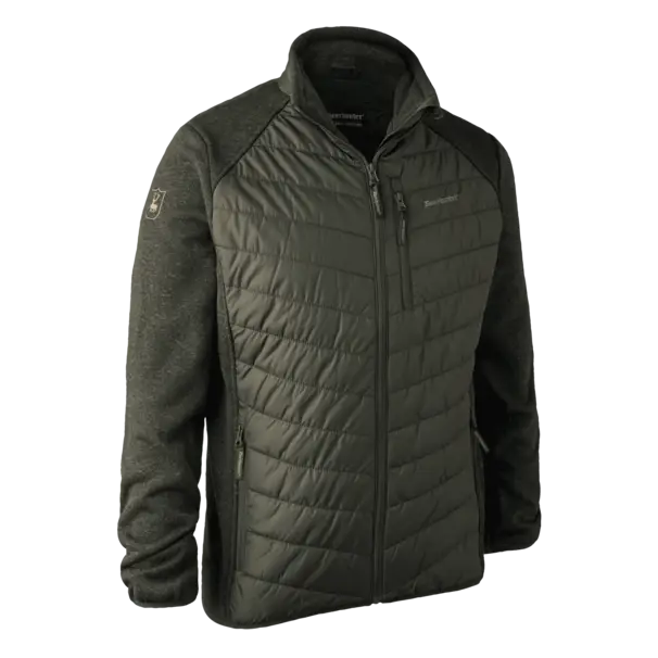 Moor vadderad jacka med stickade detaljer