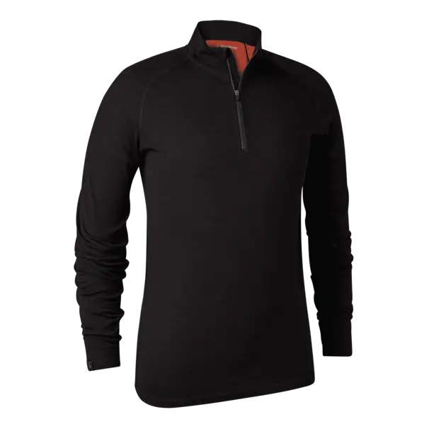 Quinn merinoundertröja med halv dragkedja