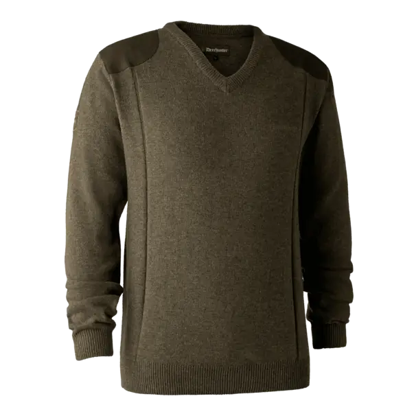 Sheffield stickad tröja med V-ringning