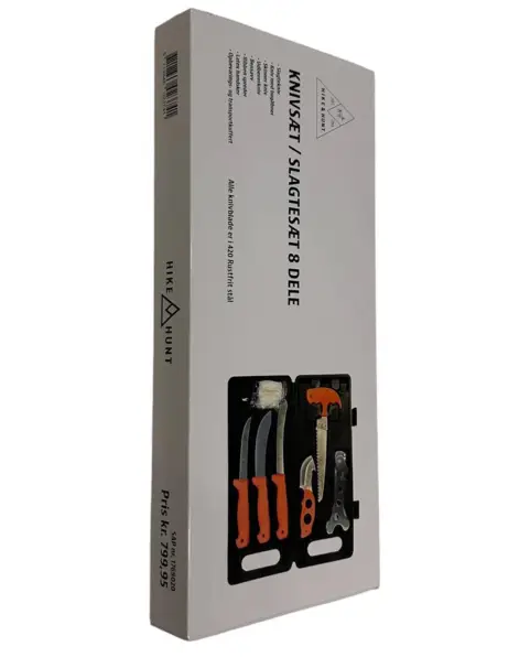 Hike&Hunt slaktset INKL knivslipare - 8 delar