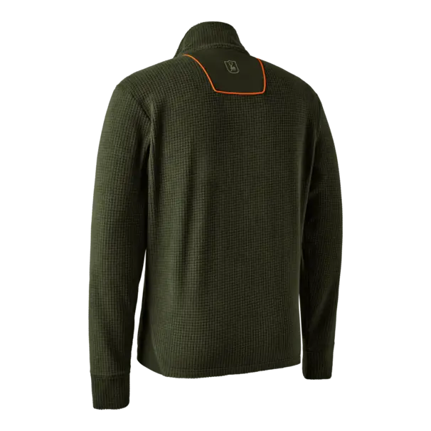 Chamois-fleece med hel dragkedja