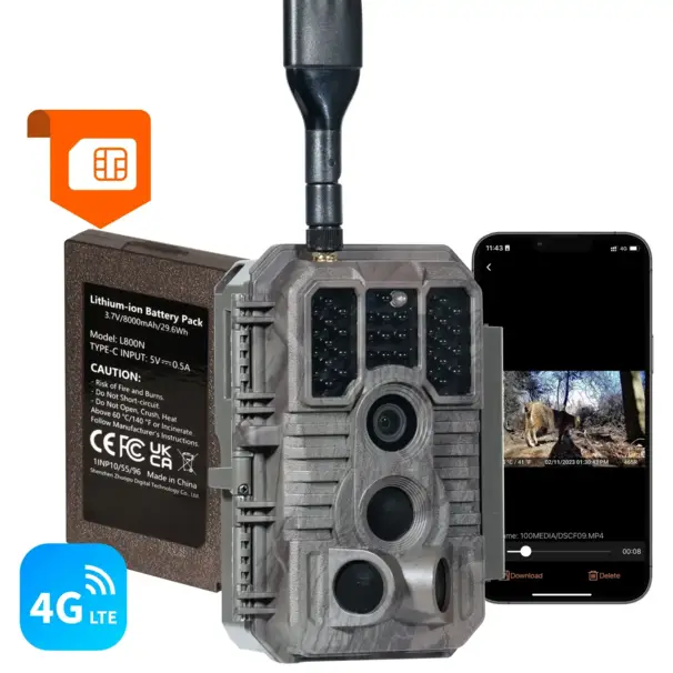 Black S990 LIVE viltkamera - bilder och videor till din telefon