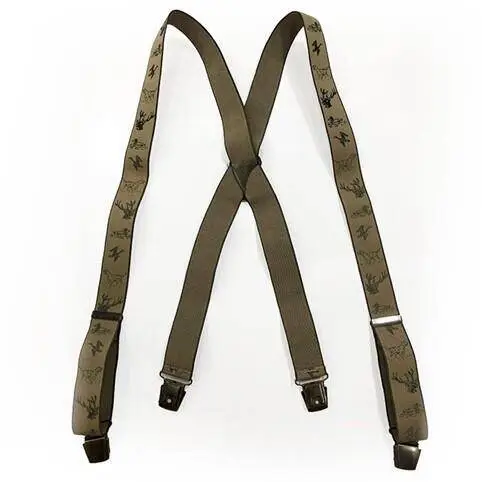 Portia hängslen med ank- och hundmotiv, beige