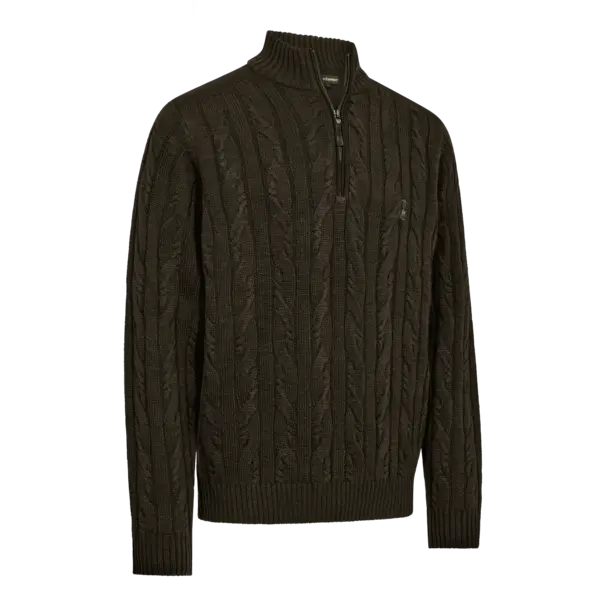 Randall stickad tröja med dragkedja i halsen