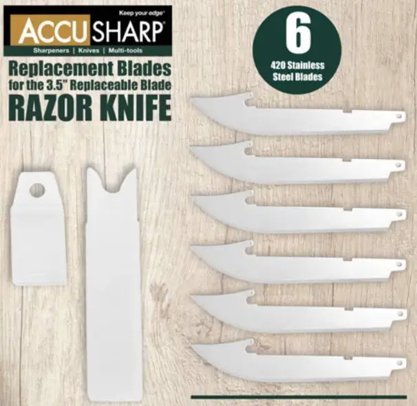 Razor kniv utbytbart bladset - 6 blad